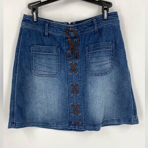 Design Lab Women’s A Line Mini Denim Skirt size S